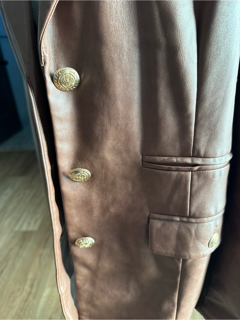 Purchased from Anthropologie 🧥Avec Les Filles Brown Faux Leather Jacket - Picture 5 of 5